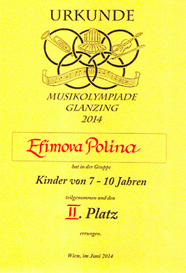 Musikolympiade Glanzing 2014